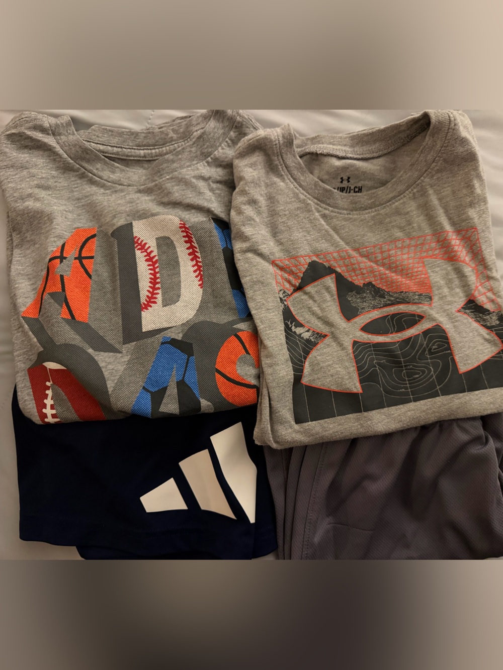 Boys size small Adidas and Under Armour sets